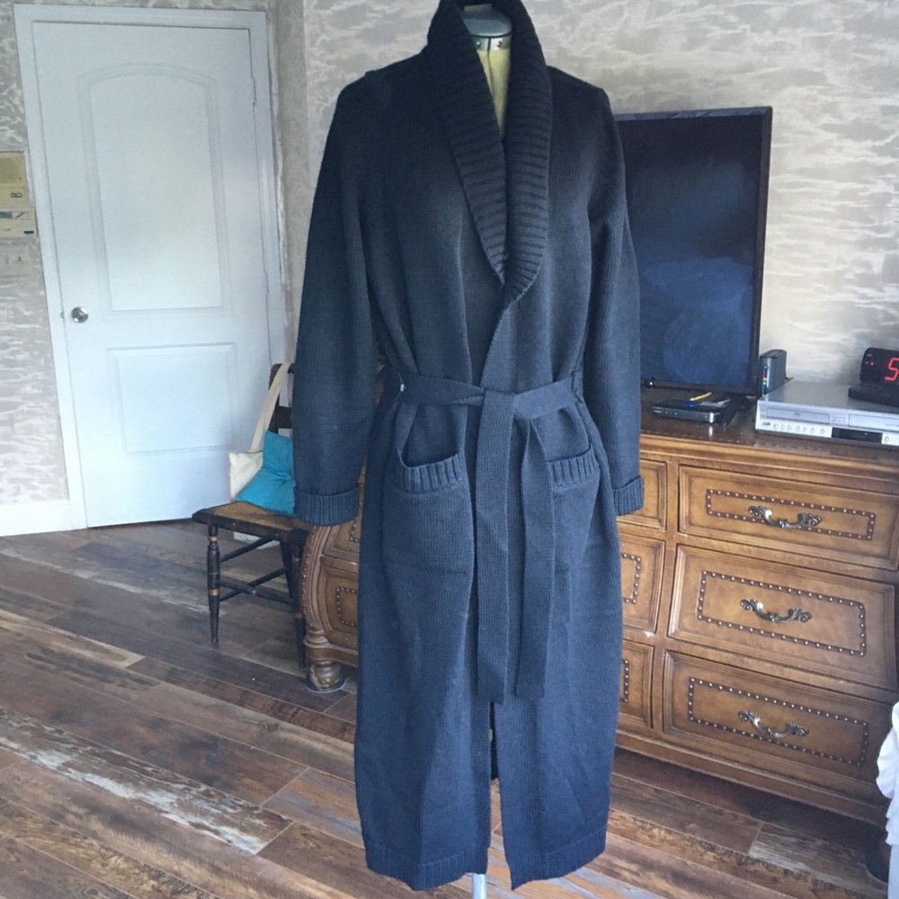 Real wool long sweater